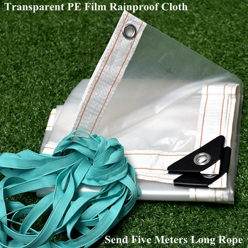 0,1 mm PE Film Pregleden Rainproof Krpo Beli Rob Toplogrednih Rastlin Ljubljenčka Psa Hiši Toplo Lahki Nepremočljiva Ponjav