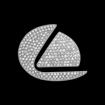 1 Pc Volan Spredaj Zadaj Emblem Značko Logotip Peneče Nalepke, Dekorativne Diamond Nalepke, Dodatki Avto Styling
