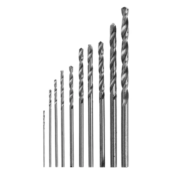 10Pcs HSS Bela Jekla Twist Drill Bit Set za 0,5-3 mm, Za Električno Brušenje, Vrtanje