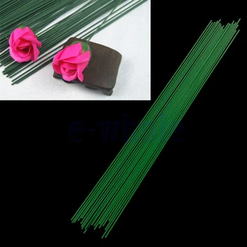 12pcs/veliko 60cm Umetno Zeleno Cvet Stebla DIY Cvetlični Material Ročno Žice Steblo Accessoies za Poročno Dekoracijo Doma