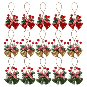 15 Kos Božični Zvonovi Okraski Visi Ornament Plovila Za Jingle Bell, Bell Obeski Za Božično Drevo, Ki Visi Zvon