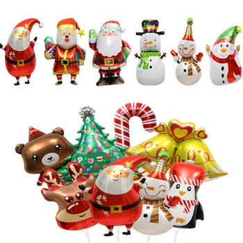 1PC Božično Drevo Risanka Snežaka Trebušaste Velike Santa Claus Baloni Za Vesel Božični Okraski Hišnih Doma Dekor