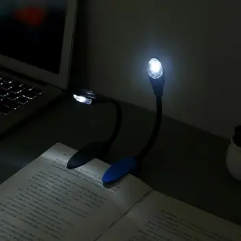 1pcs Mini Prilagodljiv Posnetek-Na Svetlo Knjigi Light Prenosni računalnik Bela LED Knjiga Branje Lučka Lučka za Branje Posnetek lahki Prenosni Led-Lučka Mini