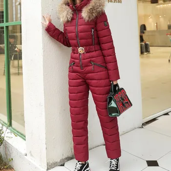 2024NEW Eno-Kos Smučarske Obleke za Ženske Zimske Zgosti Izolacija Smučanje Jumpsuits Nepremočljiva, Windproof Zunanji Deskanje na snegu Set