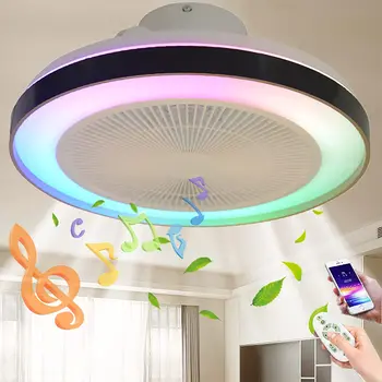 50 CM, Stropni Ventilator Z Led Svetlobo Daljinskega upravljalnika Smart Bluetooth Prezračevanje Tesnjenje Fan Svetilke Za Dom Soba Dekor Brezplačno dostavo
