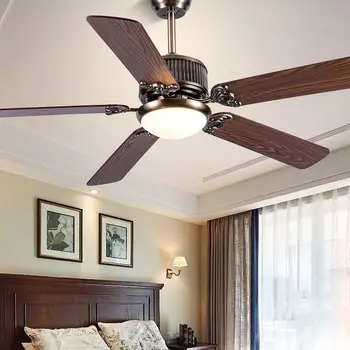 52-Palčni Retro fan lučka industrijske stropni ventilatorji s svetlobo, jedilnica dnevna soba ventilator zgornje meje Ameriški stil, doma žarnice
