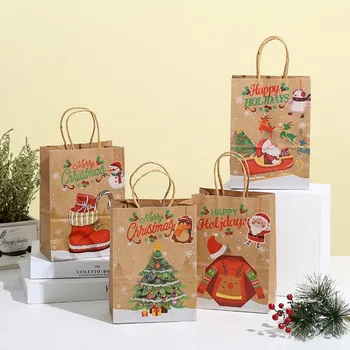 Božič Papir, Darilne Vrečke Santa Claus Sladkarije Piškotek Pakiranje, Vrečke Za Pakiranje, Vrečke Navidad Dekoracijo Noel Božič Stranka Dobave