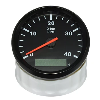 Dizelski Motor merilnik vrtljajev Merilnik W/LCD Hourmeter Nepremočljiva Avto, Čoln Tovornjak Univerzalno 85MM 0-4000RPM 9-32V