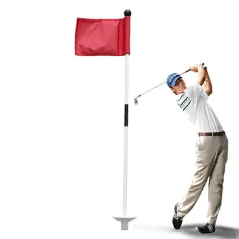 Golf Flagstick Snemljiv Putting Green Flagstick Z Golf Luknjo Pokal Iz Steklenih Vlaken, Golf Zastavo Držijo Prenosne Golf Pribor