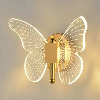 LED metulj akril stenske svetilke razsvetljave v Zaprtih prostorih Spalnica postelji Dnevni sobi, Stopnišče dekoracija Razsvetljava Stenska svetilka