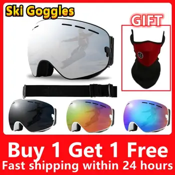 NOV Dvojni Plasti Anti-Fog Smučarska Očala Sneg Snowboard Očala motorne sani Očala Šport na Prostem Googles