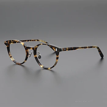Očala žensk Acetat Retro Okvir Očal je Japonska Krog Moških Recept Očala Okvir Ženske Kratkovidnost 7285 Okvir očal