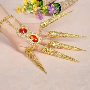 Prodaja Moda Dekle Zlati Prst Zapestnica Ples Trebuh Prst Nakit
