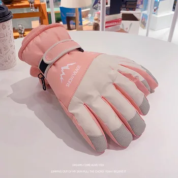 Smučarske rokavice za Moške in ženske zimske zaslon na dotik nepremočljiva plus runo zgosti navzdol bombaž toplo windproof zunanji športi