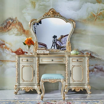 Spalnica pohištvo Evropski salon deluxe princesa francoski polno iz masivnega lesa izrezljane blata
