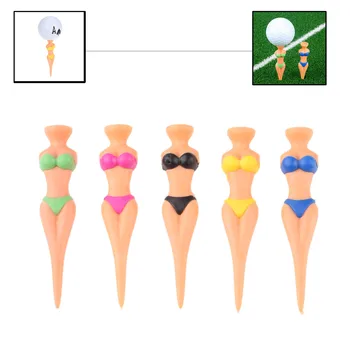 SURIEEN 6pcs Plastičnih Novost Bikini Dama Dekle Ženske Golf Tees 78 mm Smola Vilice Divot Orodje Smešno Šalo Stag Party Dodatki za Golf