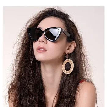 Trikotnik Mačka Oči, sončna Očala za Ženske Letnik Modni Oblikovalec Moški Ženske sončna Očala Vožnje UV Zaščita UV400 Oculos De Sol