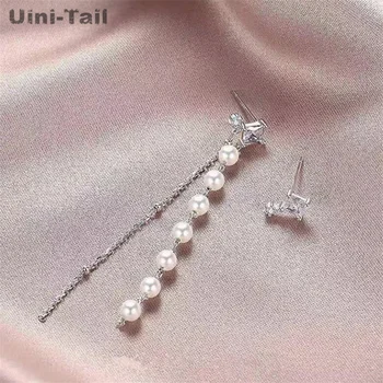 Uini-Rep vroče novih 925 Tibera srebro temperament pearl tassel uhani sladko in lepo moda dinamično visoke kakovosti nakit