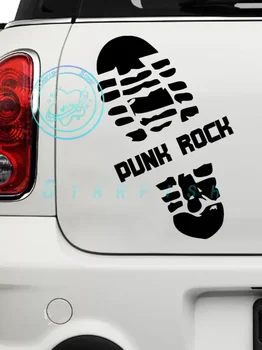 Zabavno Punk Rock Stopala motorno kolo Avto Nalepke za Dekoracijo Pribor vode in za zaščito pred soncem Carving Obrti PVC Materiala